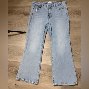 Good American cropped wide leg jeans size 15